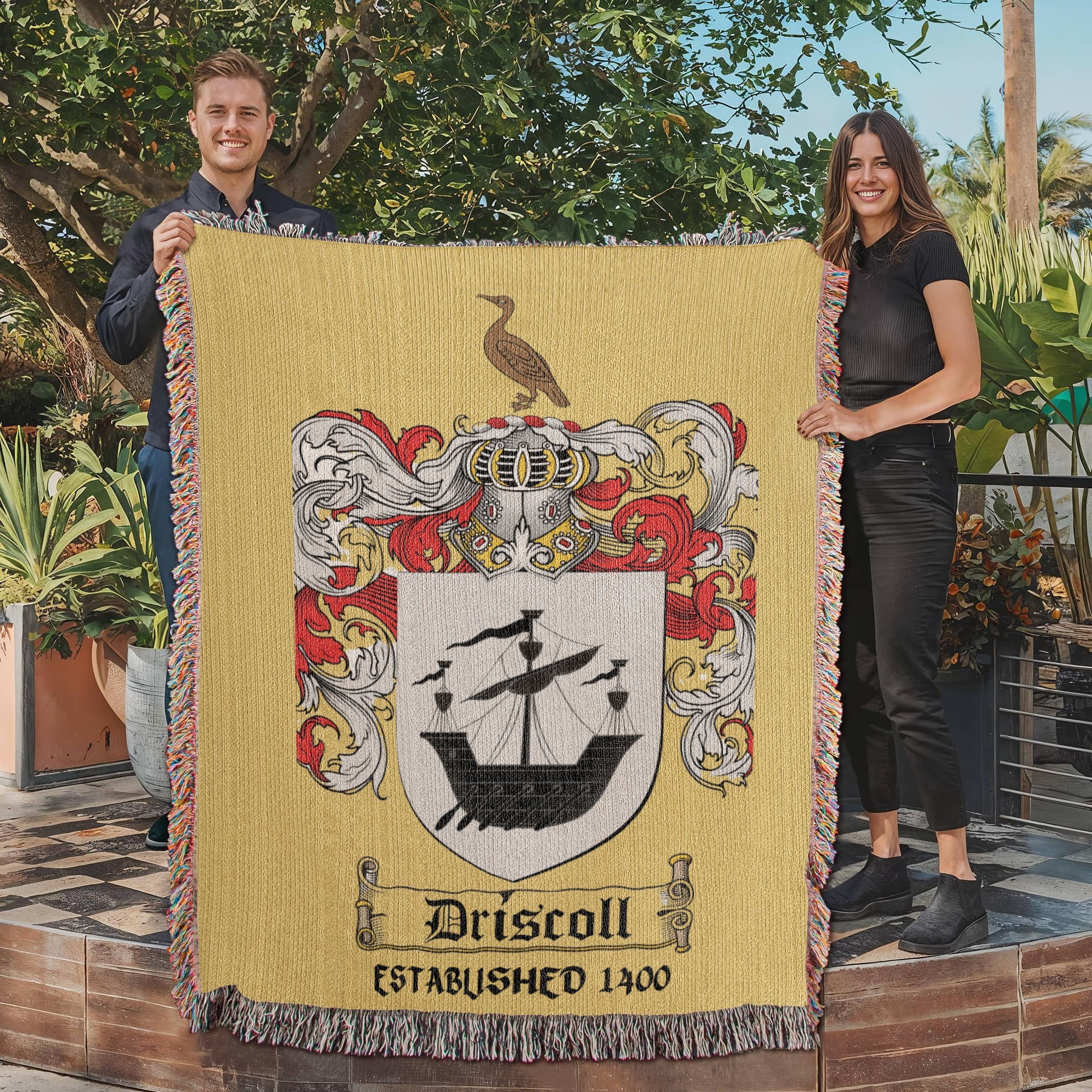 Family Heritage Crest Heirloom Woven Blanket