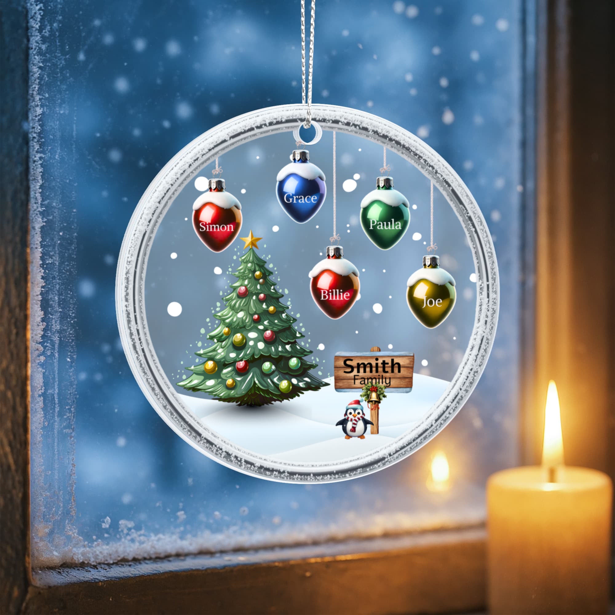 Personalized Christmas Tree Lights Ornament