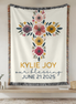 Personalized Baptism or Christening Woven Blanket
