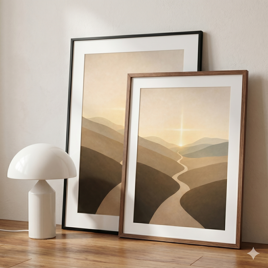 The Narrow Path — Cross on the Horizon Christian Wall Art