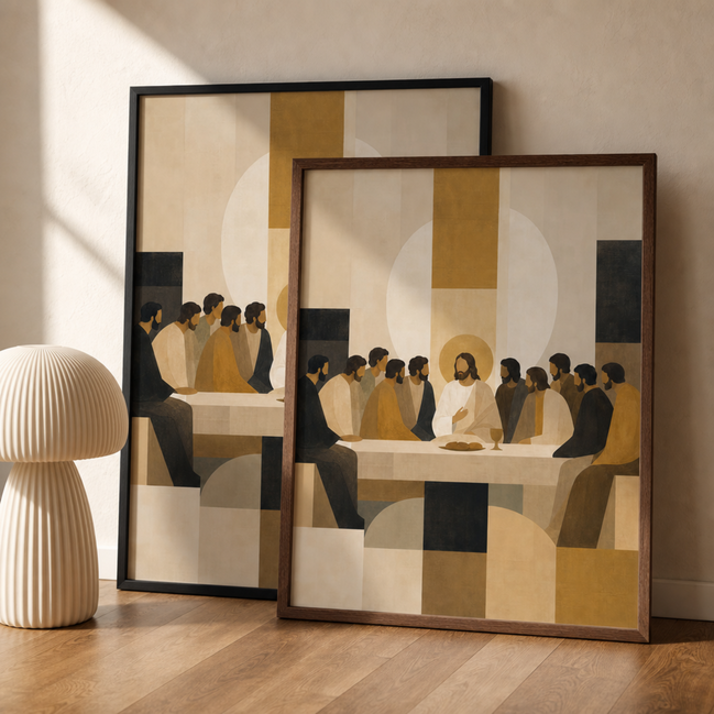 The Gathering — Modern Last Supper Christian Wall Art