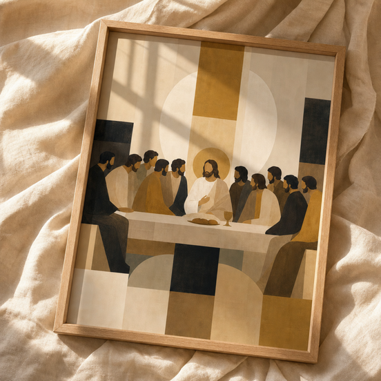 The Gathering — Modern Last Supper Christian Wall Art