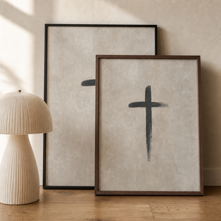 Hand of Grace — Modern Christian Cross Wall Art