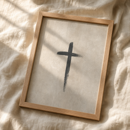 Hand of Grace — Modern Christian Cross Wall Art
