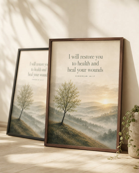 Restored | Jeremiah 30:17 Christian Wall Art | Urban Kay