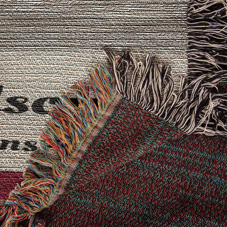 Personalized Woven Throw Blanket Gift for Wedding Engagement Anniversary Keepsake,Unique Gift for Family or Couple Last Name, Housewarming