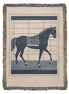 Abstract Horse Equestrian Art Heirloom Woven Blanket