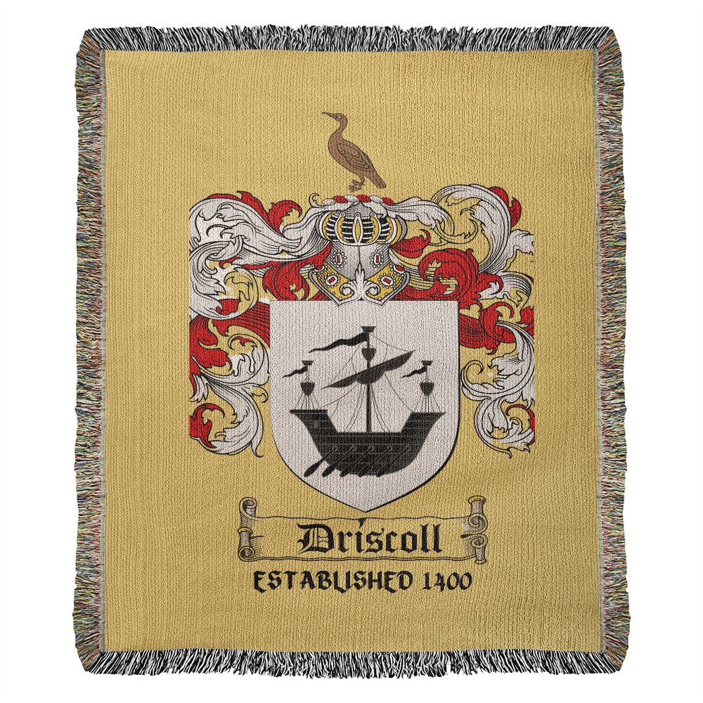 Custom Coat of Arms/Family Crest Heirloom Woven Blanket