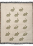 Sage Green Meadow Bunny Heirloom Woven Blanket