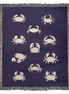 Crab Print Heirloom Woven Blanket