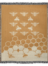 Honeybee Motif Heirloom Woven Blanket