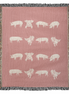 Pig Design Woven Heirloom Blanket