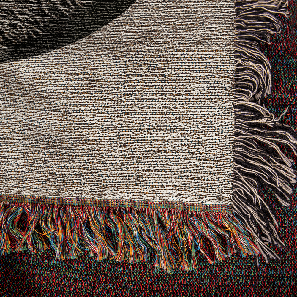 Handcrafted Yin Yang Tree of Life Woven Heirloom Blanket