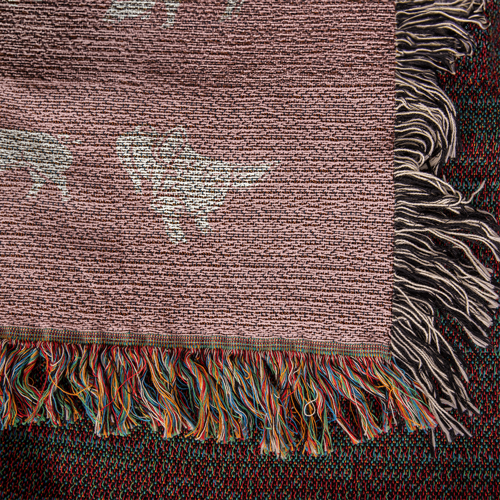 Pig Design Woven Heirloom Blanket