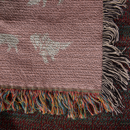Pig Design Woven Heirloom Blanket