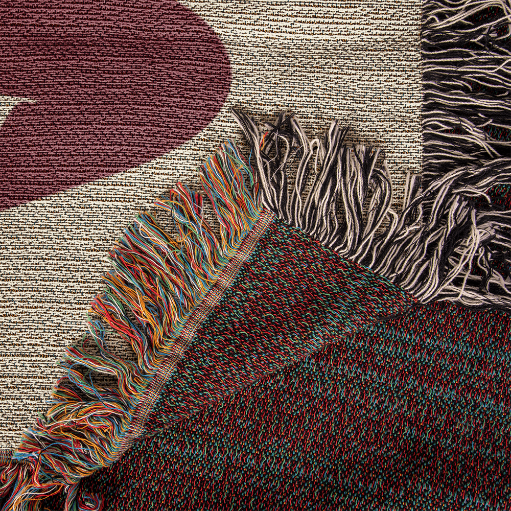 Heart Monogram with Initials Heirloom Woven Blanket