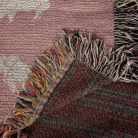 Pig Design Woven Heirloom Blanket