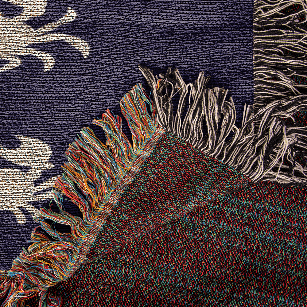 Crab Print Heirloom Woven Blanket