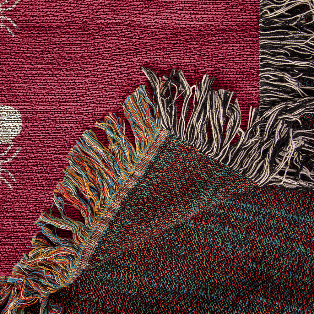 Lobster Motif Heirloom Woven Blanket