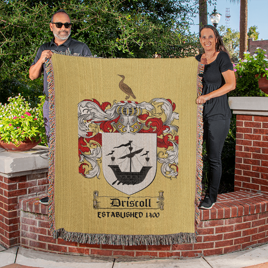 Custom Coat of Arms/Family Crest Heirloom Woven Blanket