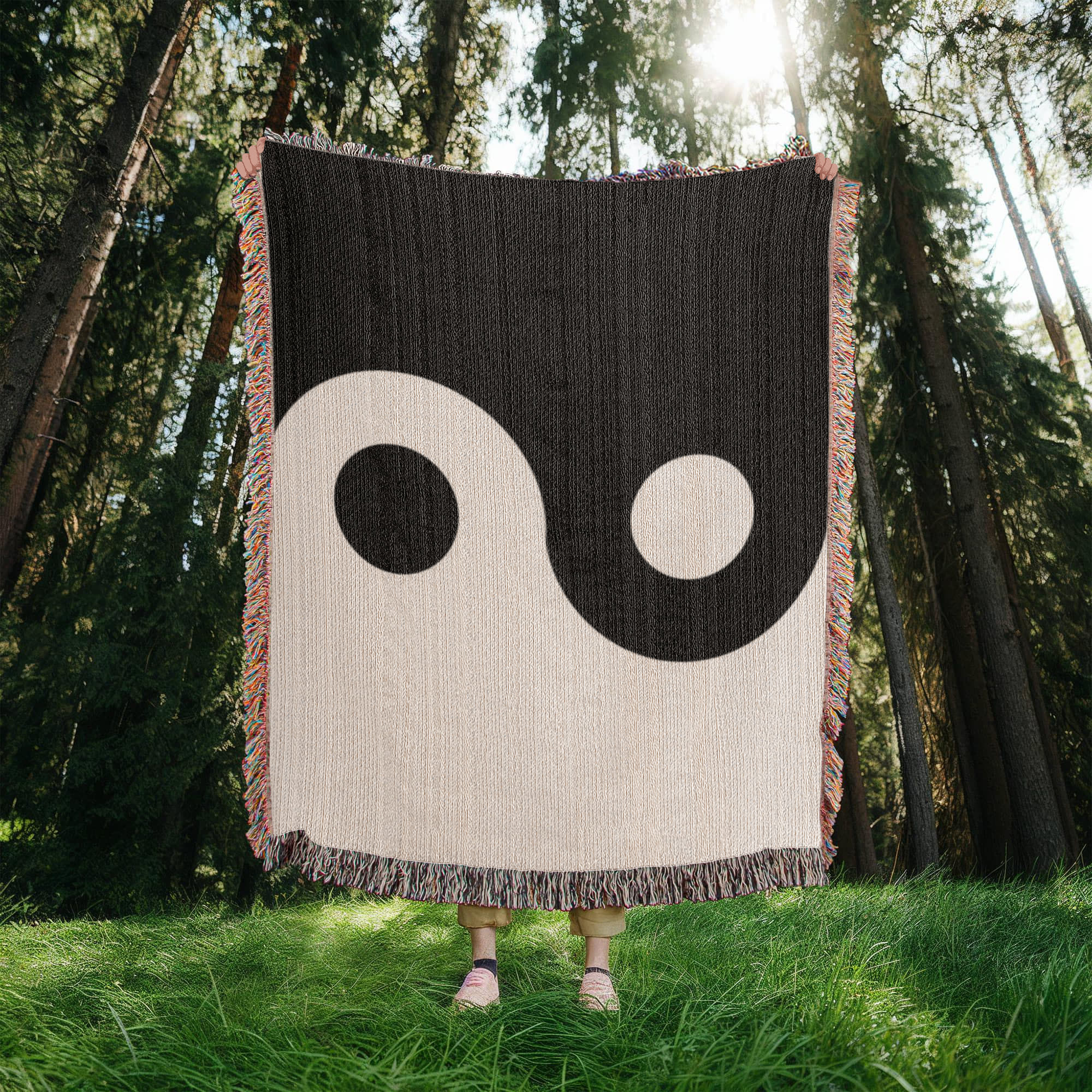 Handcrafted Yin Yang Woven Heirloom Blanket