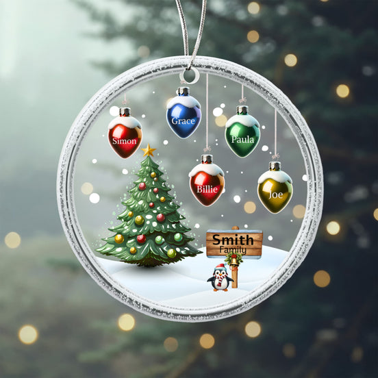 Personalized Christmas Tree Lights Ornament