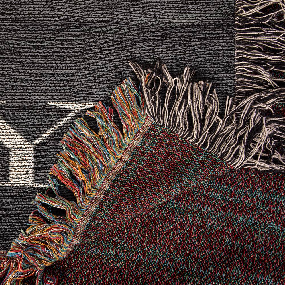 AHOY Heirloom Woven Blanket — Nautical Elegance for Coastal Homes