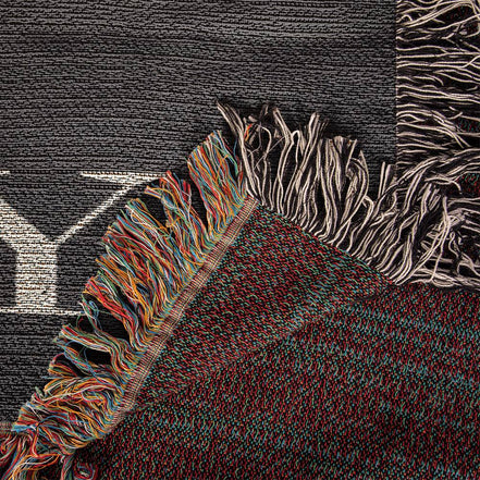 AHOY Heirloom Woven Blanket — Nautical Elegance for Coastal Homes